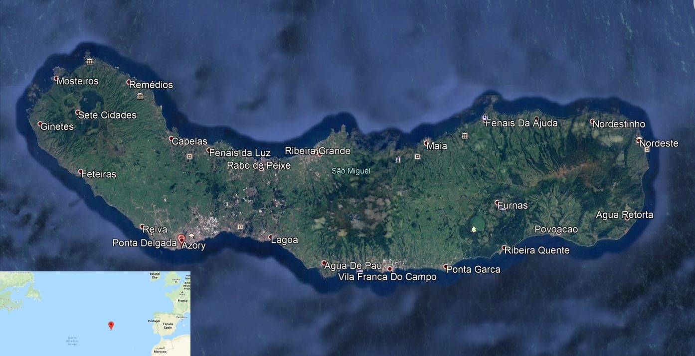 Azory ostrov São Miguel